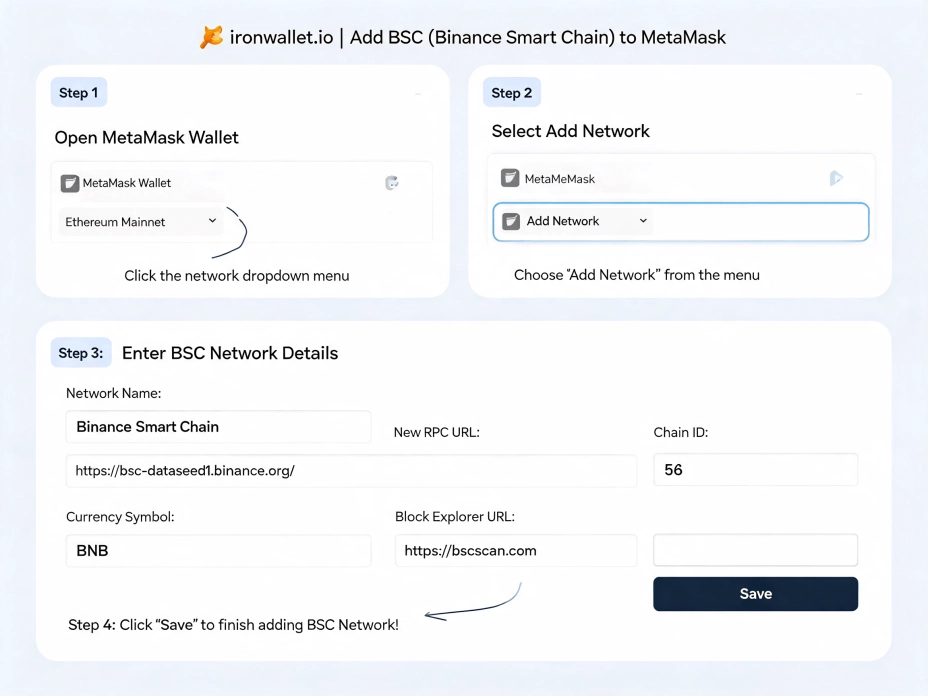 Безопасность при работе с BNB в MetaMask.