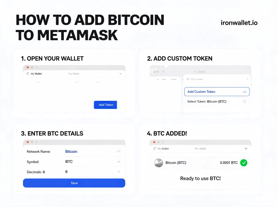 MetaMask поддерживает нативный BTC.