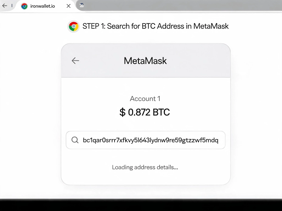 Нативный BTC в MetaMask.