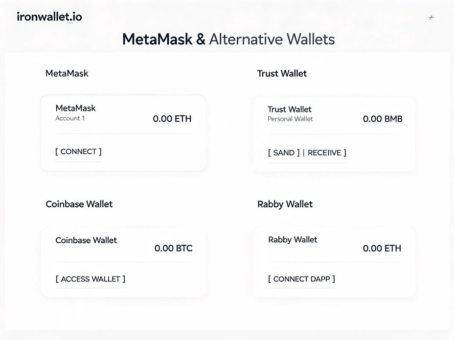 Лучшие альтернативы MetaMask в 2026 году.
