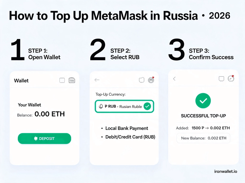 Основные способы пополнить MetaMask в России.