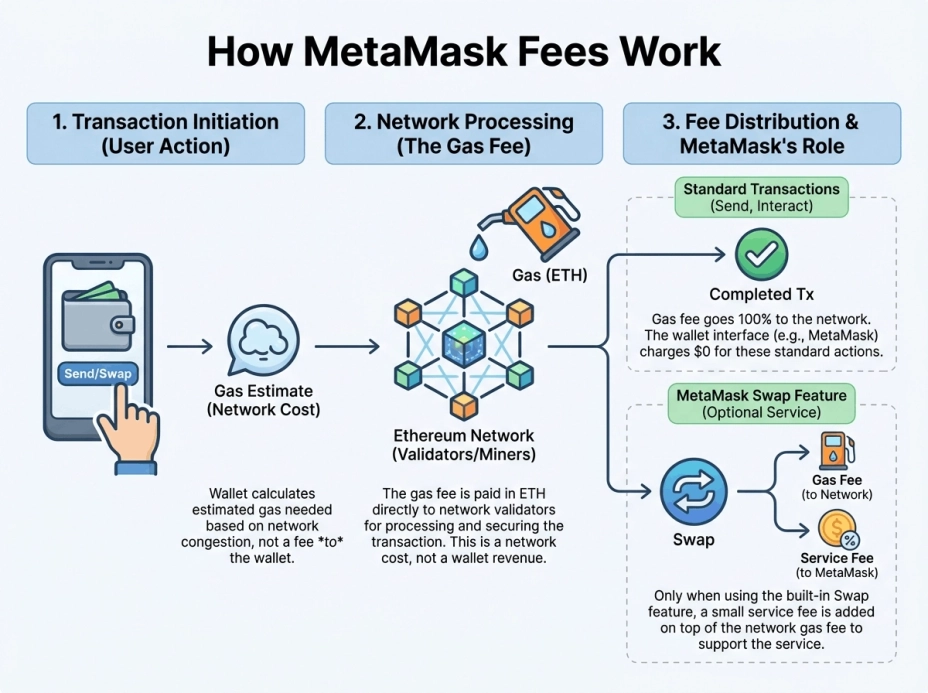 Что такое комиссия в MetaMask.