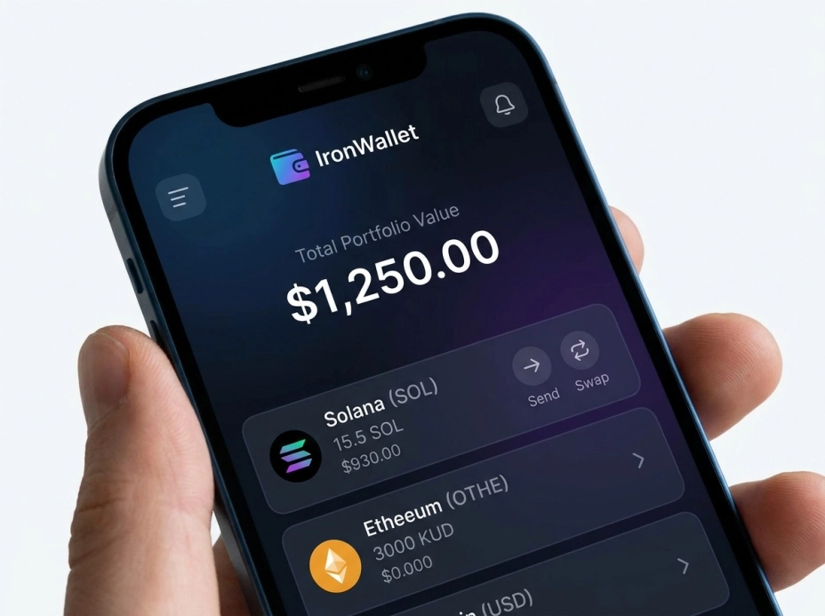 Как выполнить обмен Solana на USDT в криптокошельке IronWallet.