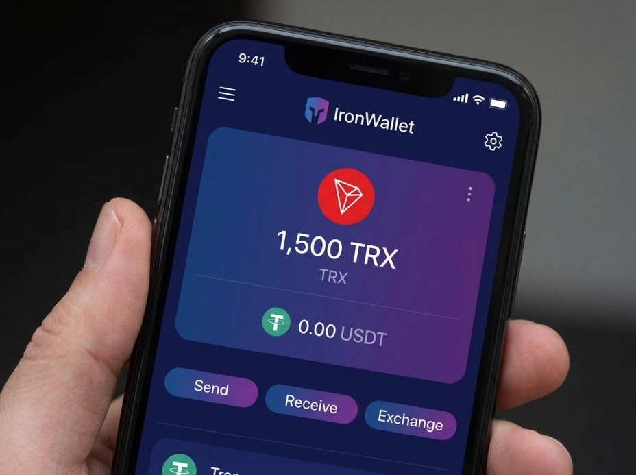 Как работает обмен TRX на USDT в IronWallet.