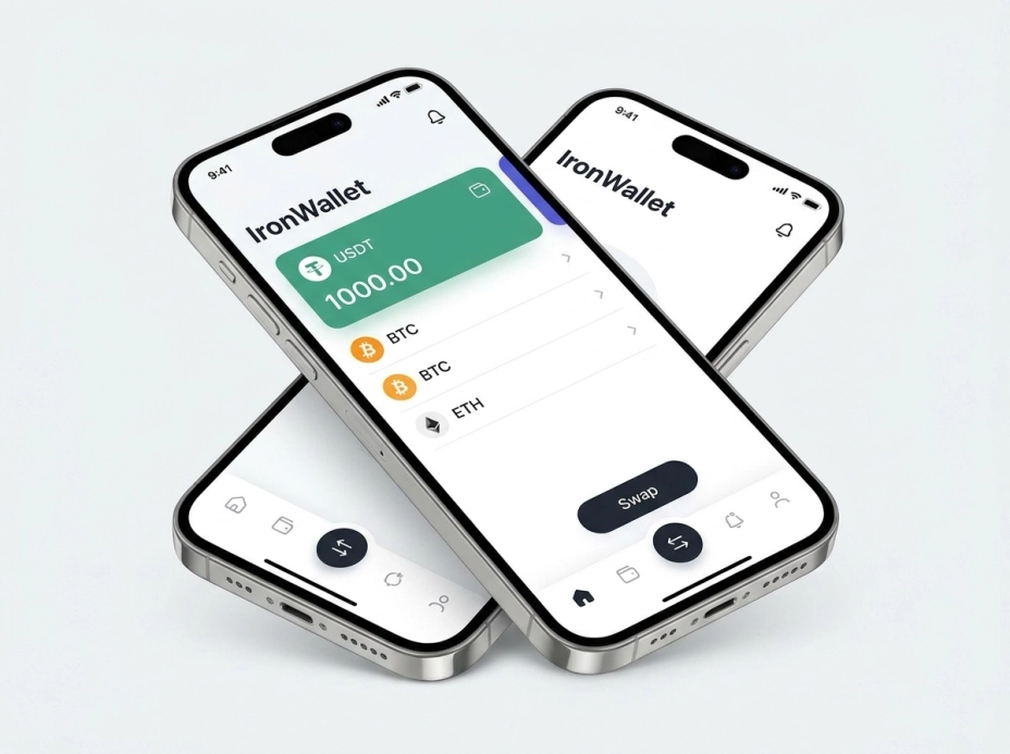 Как обменять USDT на любую поддерживаемую криптовалюту в криптокошельке IronWallet.