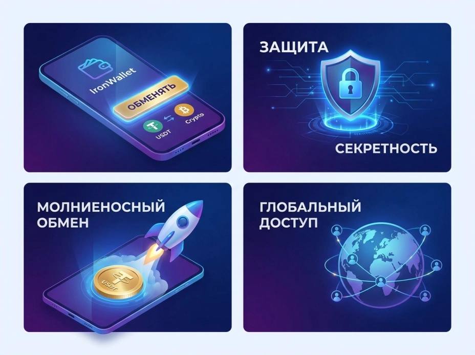 Сети USDT: TRC20, ERC20 и другие в IronWallet.