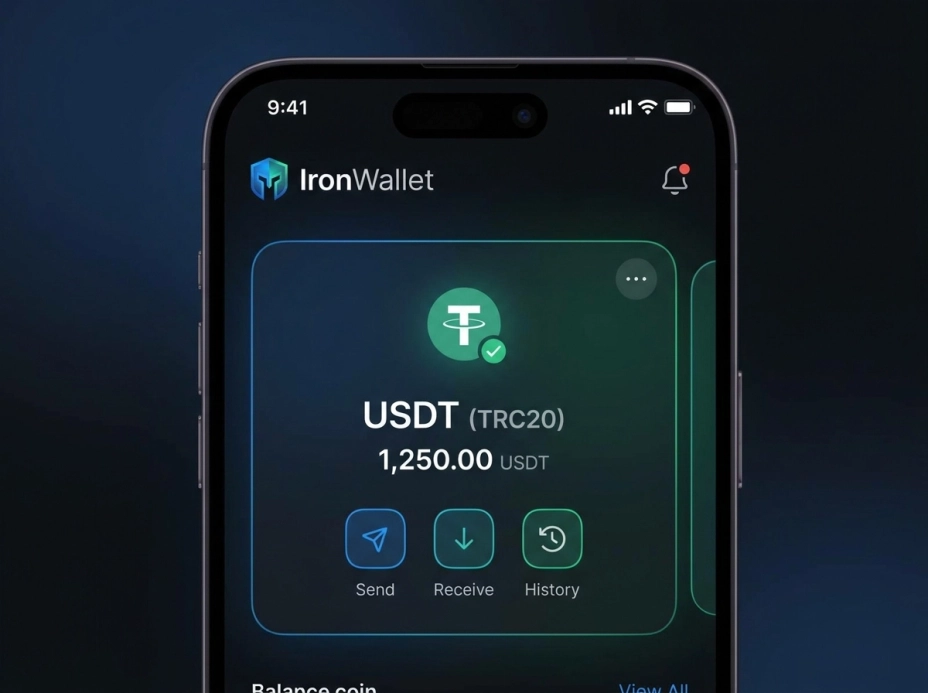 Как обменять USDT TRC20 в IronWallet — по шагам.