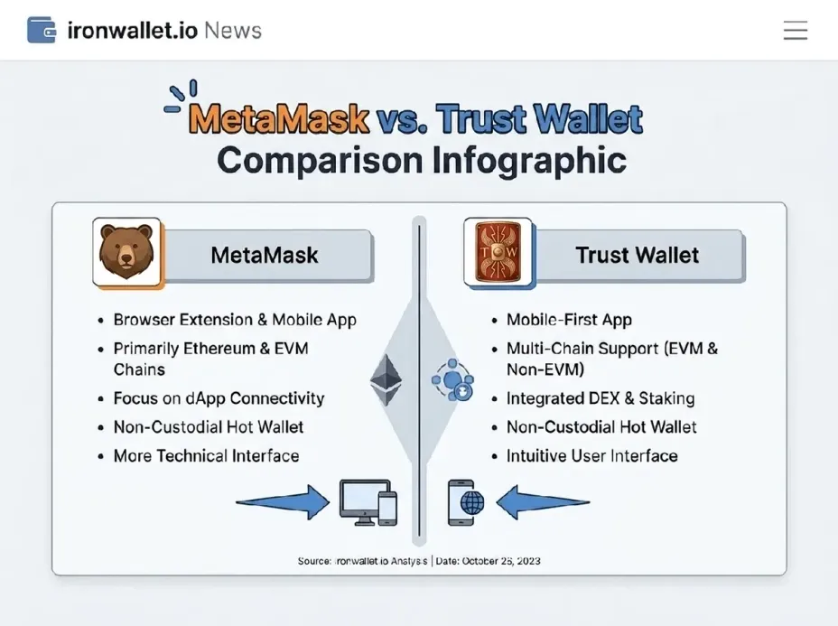 MetaMask или Trust Wallet: в чём основная разница.