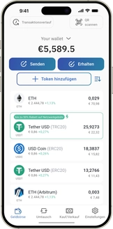 IronWallet app on a phone