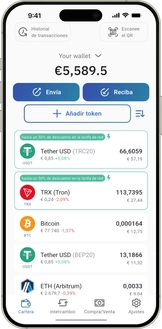 IronWallet app on a phone