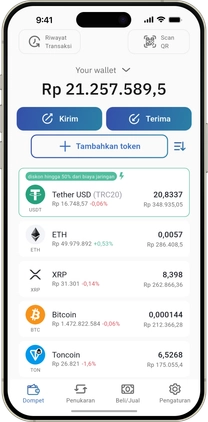 IronWallet app on a phone