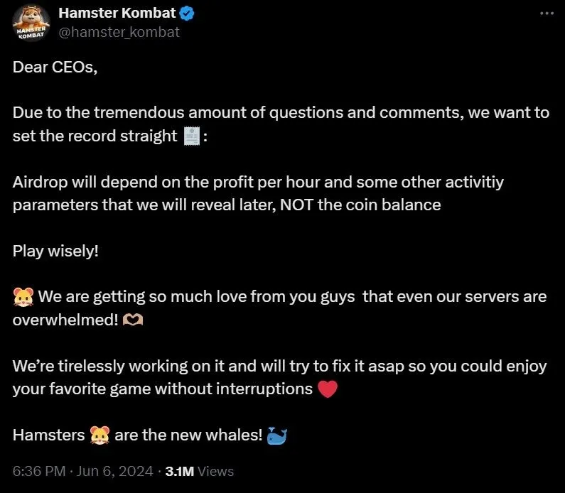 hamster kombat airdrop