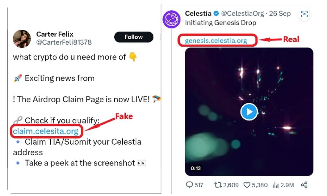 crypto airdrop scams